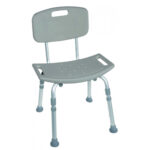 Silla para ducha de aluminio con 4 patas desmontables y regulables DRIVE