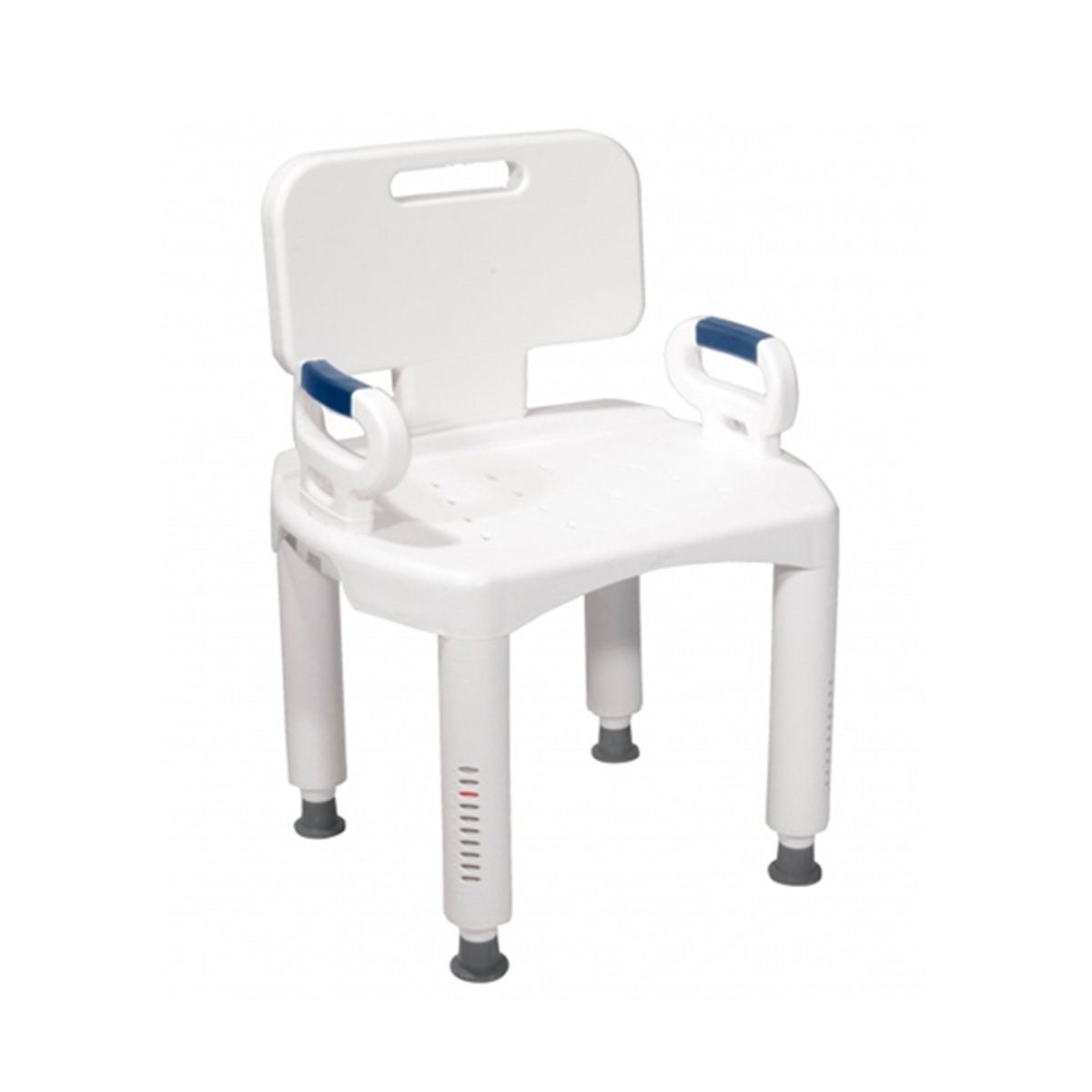 Silla para ducha plástica con respaldo y apoyabrazos DRIVE